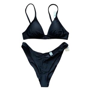 NWT Aerie Triangle Bikini Top and Super High Cut Cheekiest Bikini Bottom